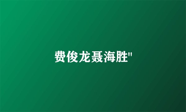 费俊龙聂海胜