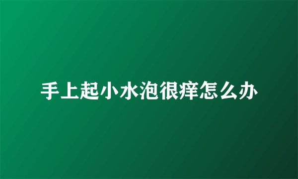手上起小水泡很痒怎么办