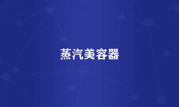 蒸汽美容器