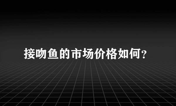 接吻鱼的市场价格如何？