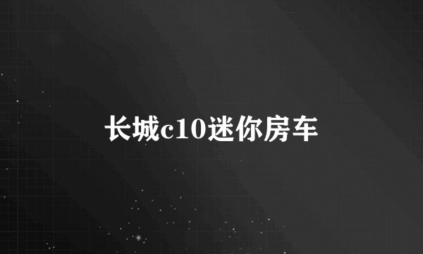 长城c10迷你房车