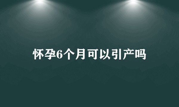 怀孕6个月可以引产吗