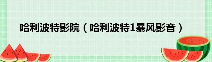 哈利波特影院（哈利波特1暴风影音）