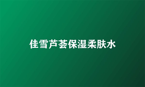 佳雪芦荟保湿柔肤水