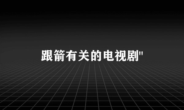 跟箭有关的电视剧