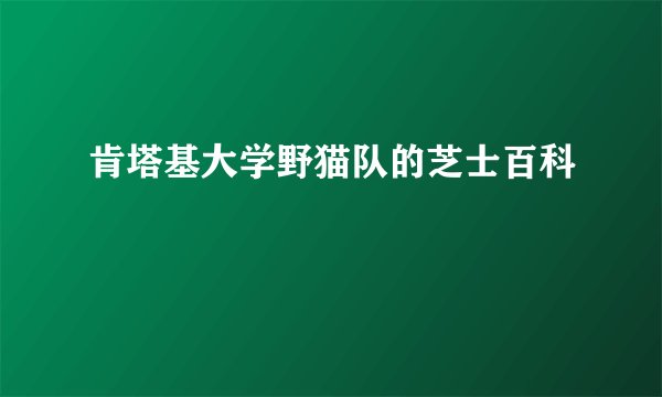 肯塔基大学野猫队的芝士百科