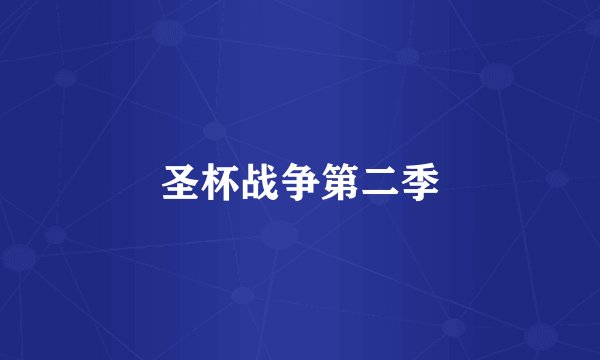 圣杯战争第二季