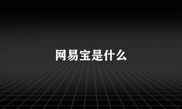 网易宝是什么