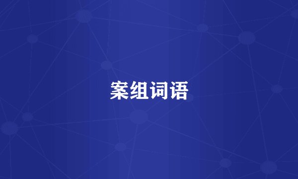 案组词语
