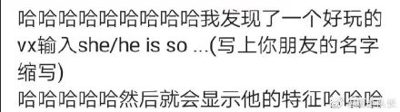 微信输入she is so是什么意思?
