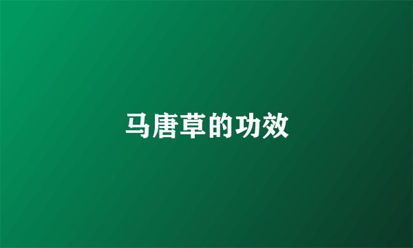 马唐草的功效