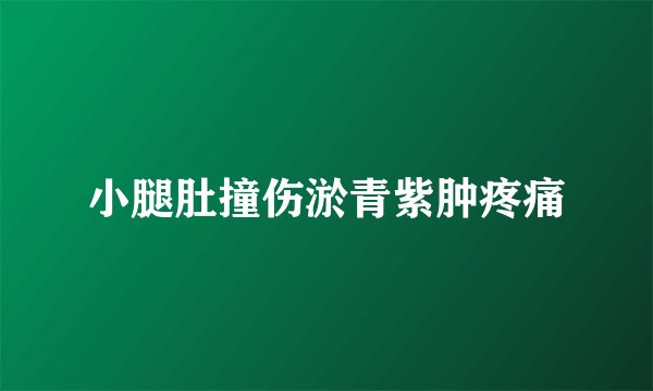 小腿肚撞伤淤青紫肿疼痛