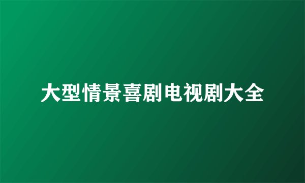 大型情景喜剧电视剧大全
