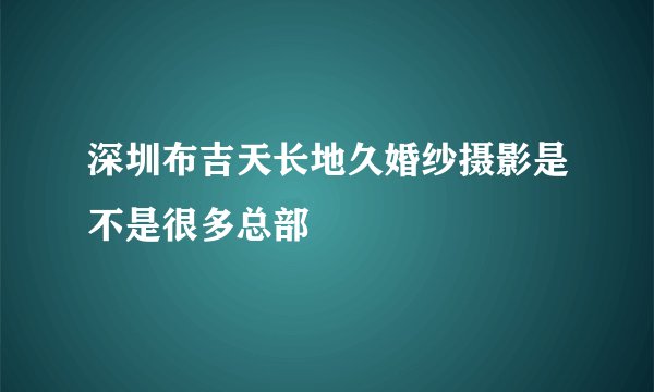 深圳布吉天长地久婚纱摄影是不是很多总部