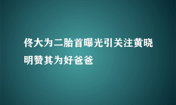 佟大为二胎首曝光引关注黄晓明赞其为好爸爸
