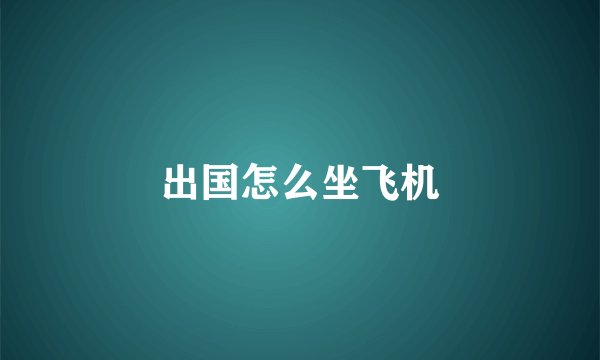 出国怎么坐飞机