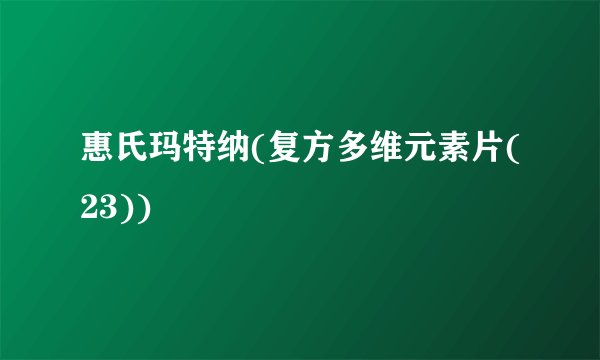 惠氏玛特纳(复方多维元素片(23))
