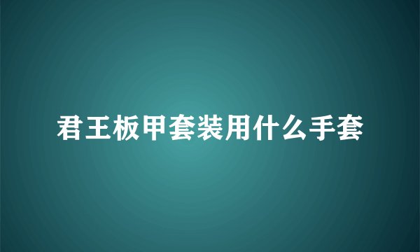 君王板甲套装用什么手套