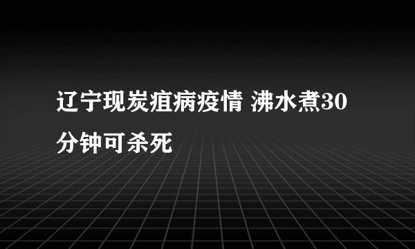 辽宁现炭疽病疫情 沸水煮30分钟可杀死