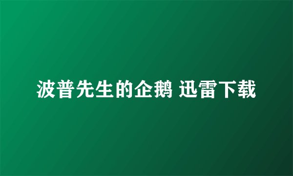 波普先生的企鹅 迅雷下载