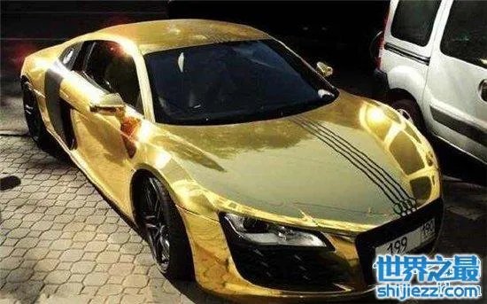 劳斯莱斯黄金跑车世界独一无二,迪拜阿拉伯富商制造