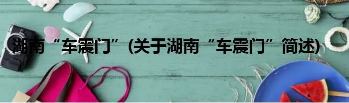 湖南“车震门”(关于湖南“车震门”简述)