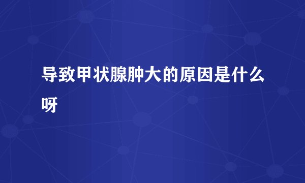 导致甲状腺肿大的原因是什么呀