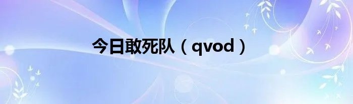 今日敢死队（qvod）