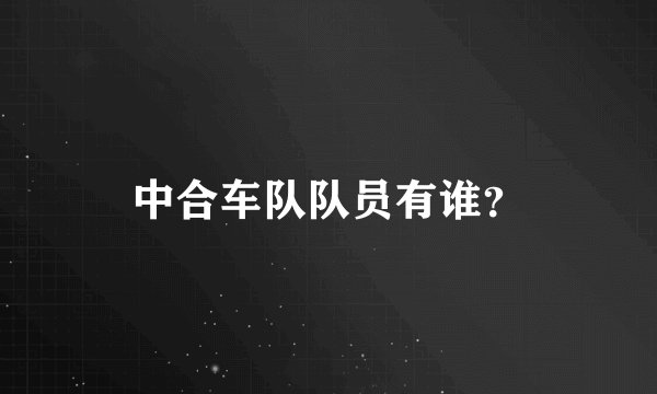 中合车队队员有谁?