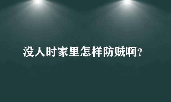 没人时家里怎样防贼啊？