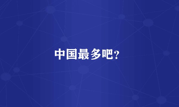中国最多吧？