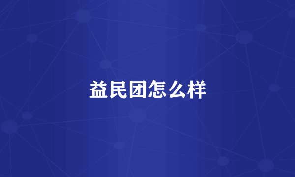 益民团怎么样