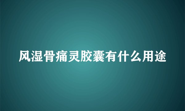风湿骨痛灵胶囊有什么用途