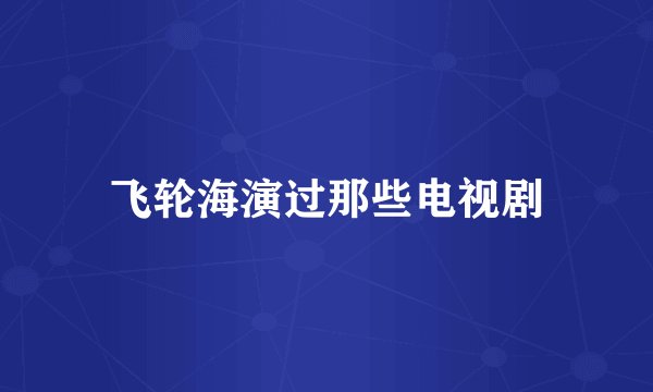 飞轮海演过那些电视剧