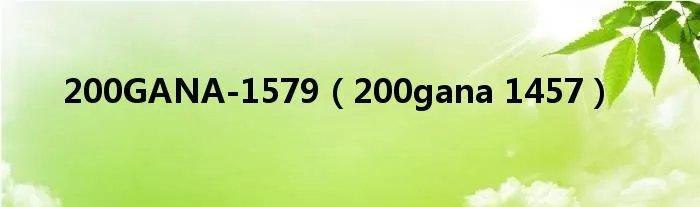 200GANA-1579（200gana 1457）