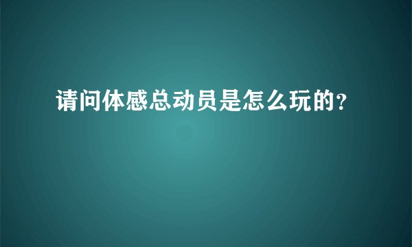 请问体感总动员是怎么玩的？