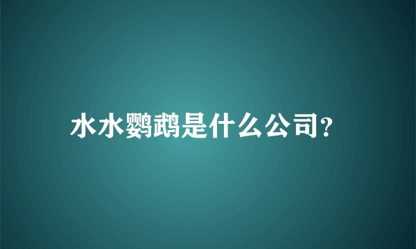 水水鹦鹉是什么公司？
