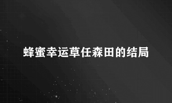 蜂蜜幸运草任森田的结局