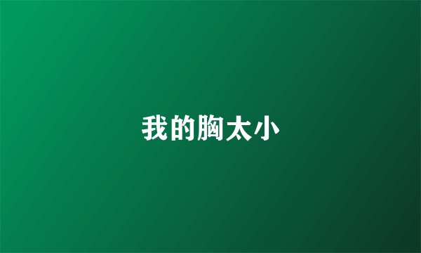 我的胸太小