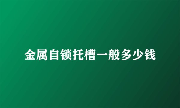 金属自锁托槽一般多少钱