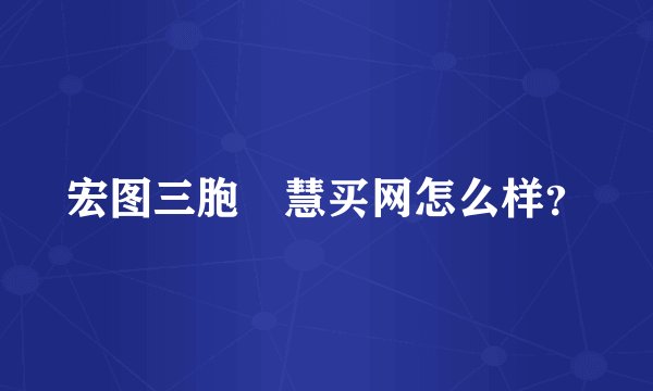 宏图三胞•慧买网怎么样？