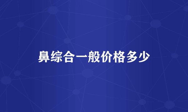 鼻综合一般价格多少