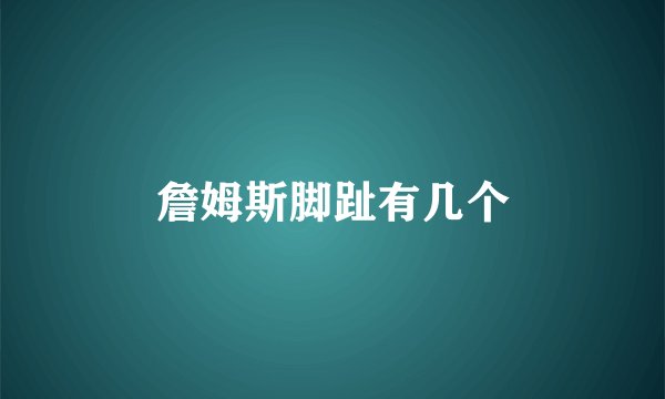 詹姆斯脚趾有几个