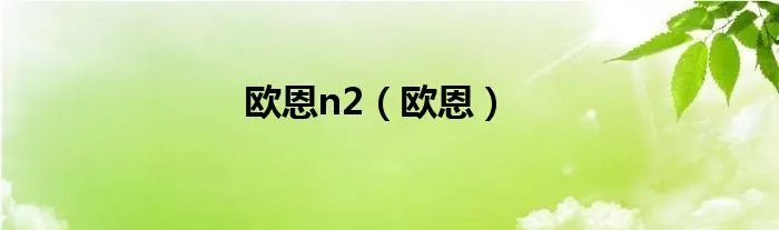 欧恩n2(欧恩)