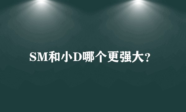 SM和小D哪个更强大?