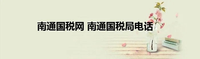 南通国税网 南通国税局电话