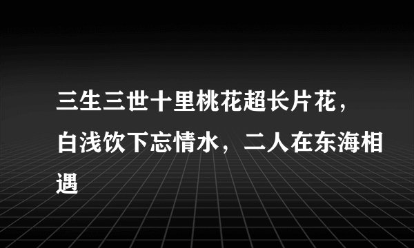 三生三世十里桃花超长片花,白浅饮下忘情水,二人在东海相遇