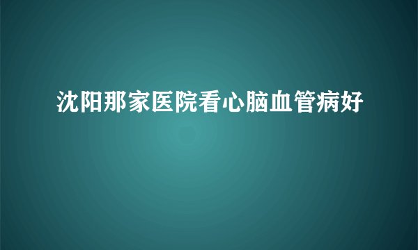 沈阳那家医院看心脑血管病好