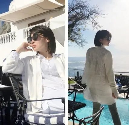 47岁许晴美腿纤细 网友:越来越像小姑娘了