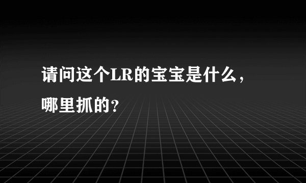 请问这个LR的宝宝是什么,哪里抓的?